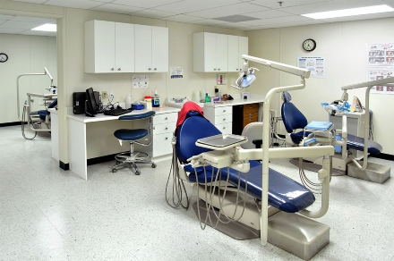 Modular healthcare dental space with exam chairs and organized workstations in Pedricktown, NJ