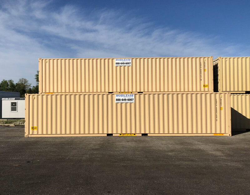 Yellow Portable mobile storage container by Mobilease Modular Space 